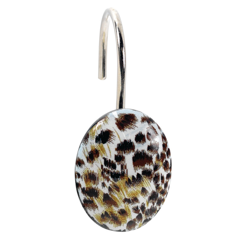 Crochets de rideau de douche Cheetah
