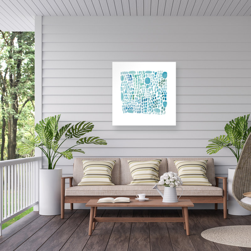 Verre de mer bolologien sur toile, H 35 po x l 35 po