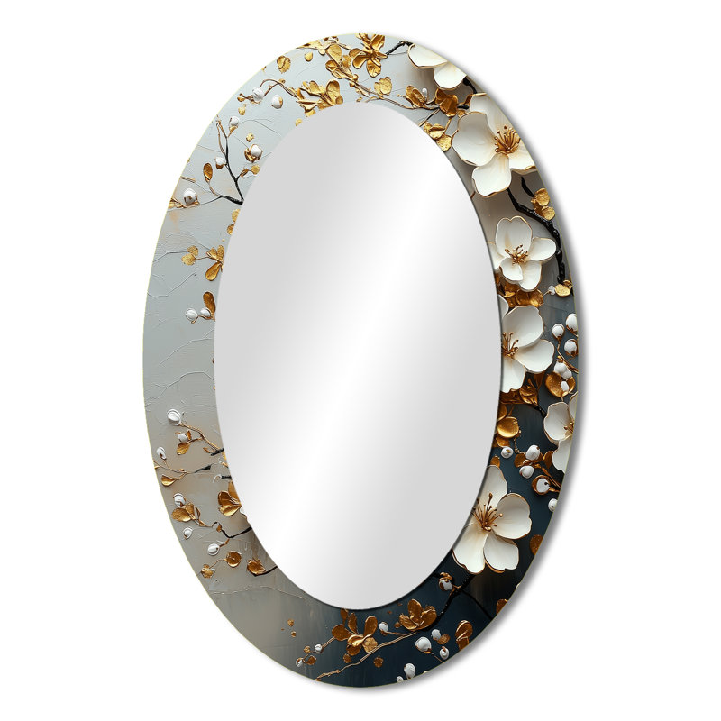 Miroir mural doré doré, 36 po x 24 po