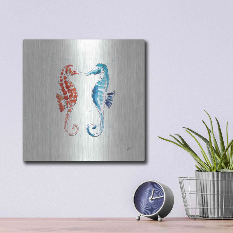  «Maritime IX» par Daphne Brissonet, art mural en métal, 12 po x 12 po