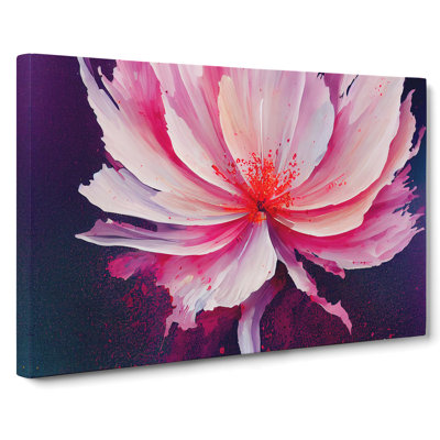 Carnation Flower Splash - Wrapped Canvas Print