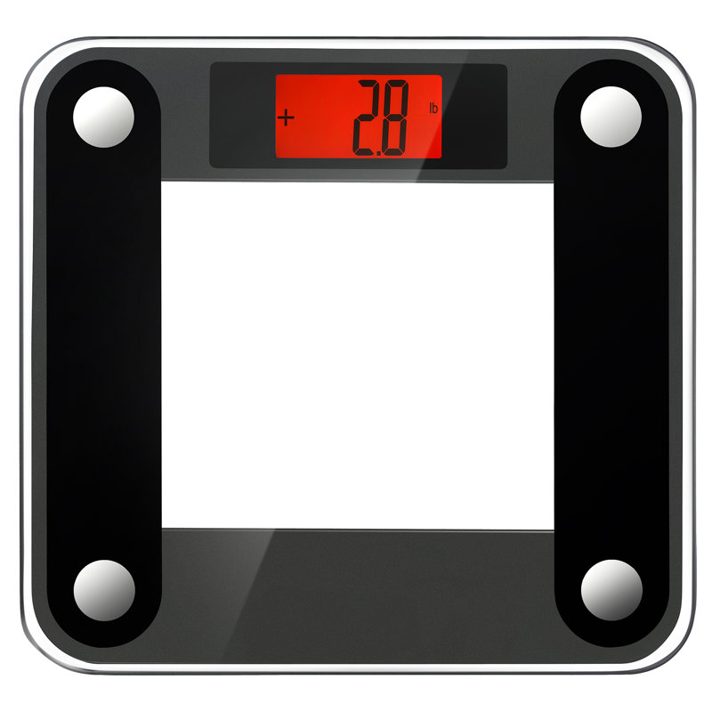 Precision II Bath Scale (440 lbs/200 kg), with Weight Change Detection and 50 gram Sensor Technology, Black