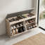 Banc de rangement rembourré pour chaussures avec armoire à 2 niveaux-931826813