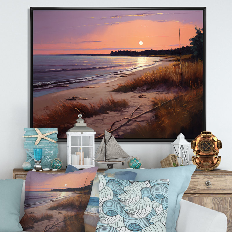 Impression sur toile Ocean Ocean Serenity, H 12 po x l 20 po x P 1 po, Cadre flottant noir