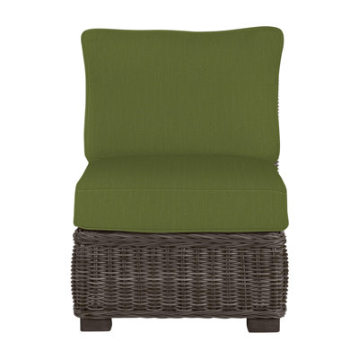Rustic Woven Sectional Slipper Chair