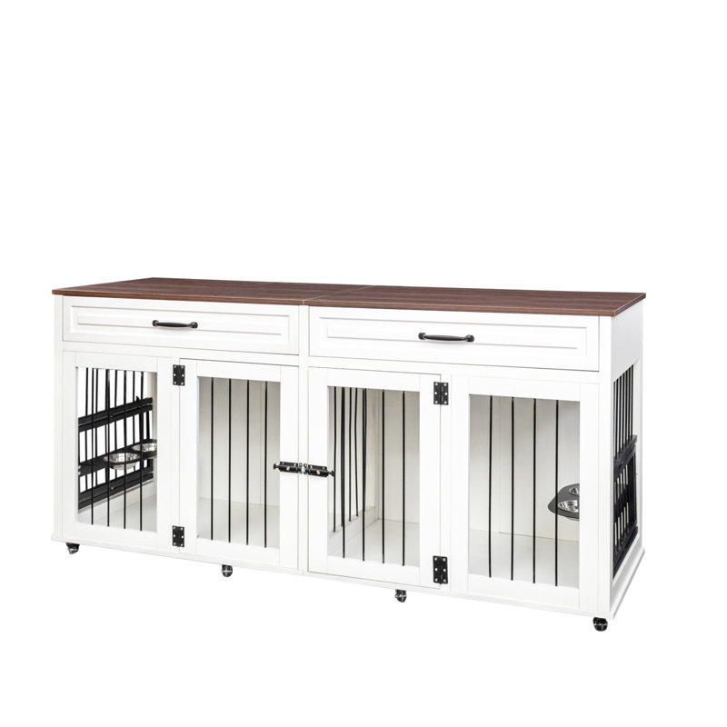Cage pour chien robuste, H 32 po x l 23 po x P 95 po