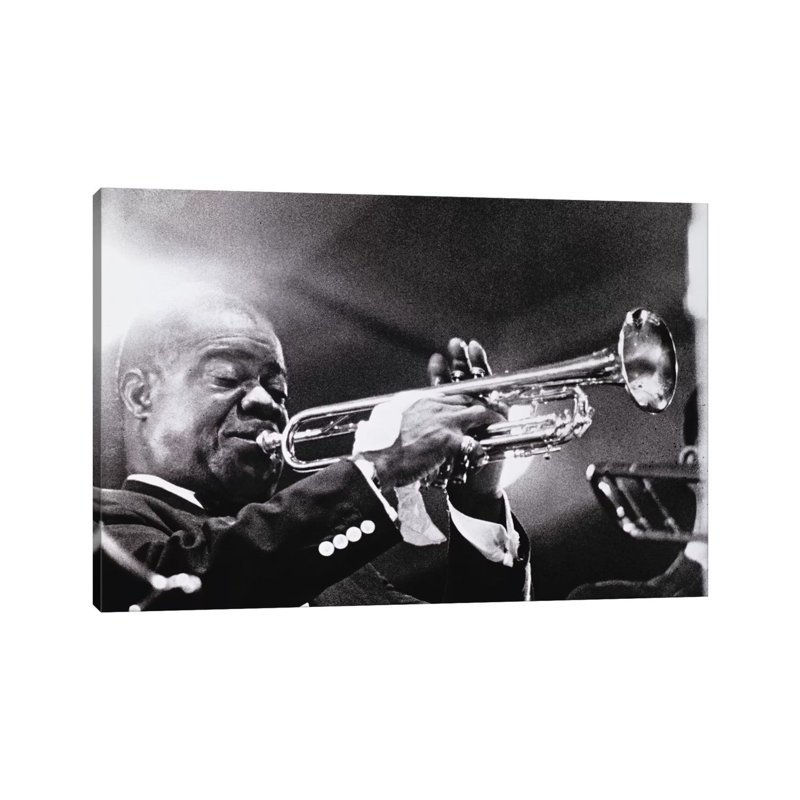 Louis Armstrong by American Photographer - Wrapped Canvas Gallery-Wrapped Canvas Giclée, 30.48cm H x 45.72cm W