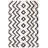 Sebeka Hand Woven Leather/Felted Cloth Chevron Rug in Ivory/Black-1163500381