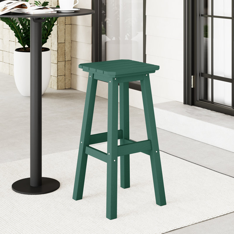 Laguna Outdoor Stool, Dark Green