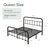 Kawamoto Metal Platform Bed Frame with Elegant Modern Design-1191489908-1191489907