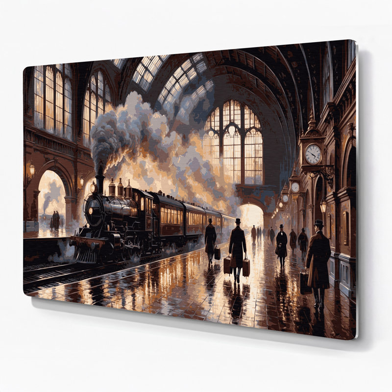 Art de transport en métal noir avec transport, H 11 po x l 14 po