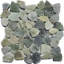 Mosaïque de galets vert pour mur et plancher 12 po x 12 po Jade