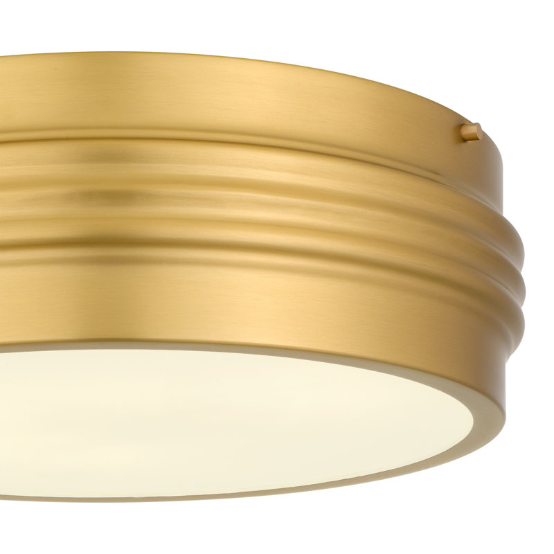 Plafonnier encastré 3 lumières Emmett, Or brossé
