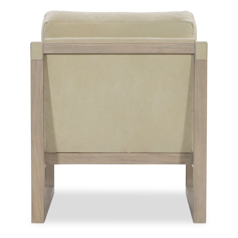 Margaritaville Leather Chair, Beige Leather, Natural