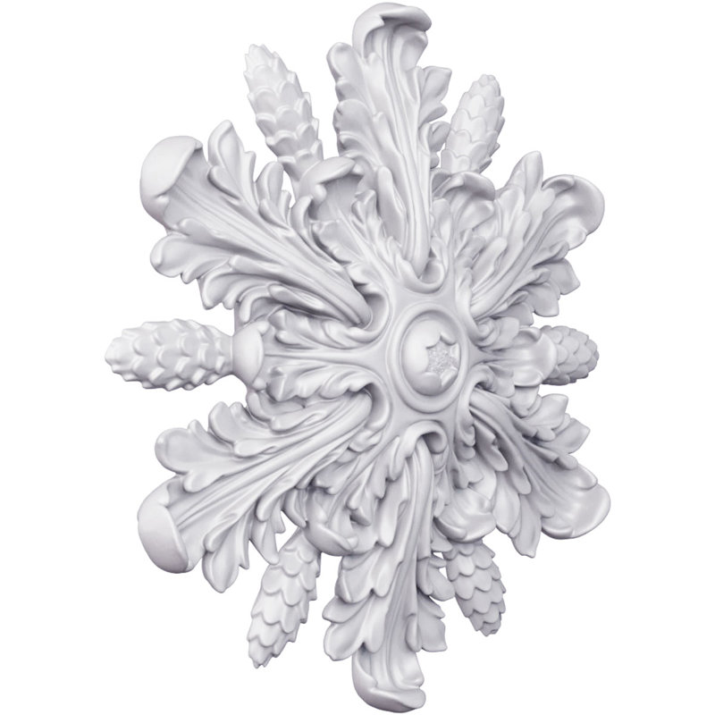 Médaillon de plafond Endurathane Cassandra, DE 11 po x P 10 3/4 po x P 1 3/8 po, apprêté en usine