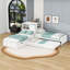 Lit plateforme simple en L avec lit gigogne simple et tiroirs de rangement, tablettes-1203022244