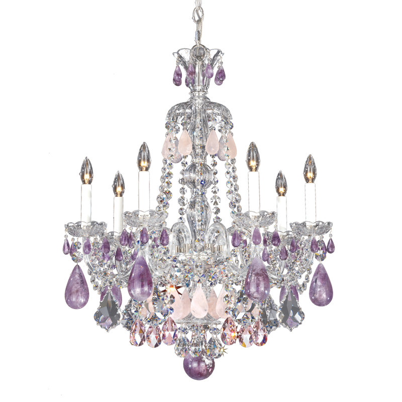 Hamilton 7 - Light Glass Chandelier, Jet Black, Rock Black
