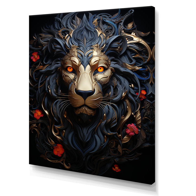 Golden Panther Majesty, Toile tendue, H 44 po x l 34 po x P 1,5 po