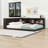 Queen Wood Daybed with Storage Shelves, Charging Station and LED Light-1409689487