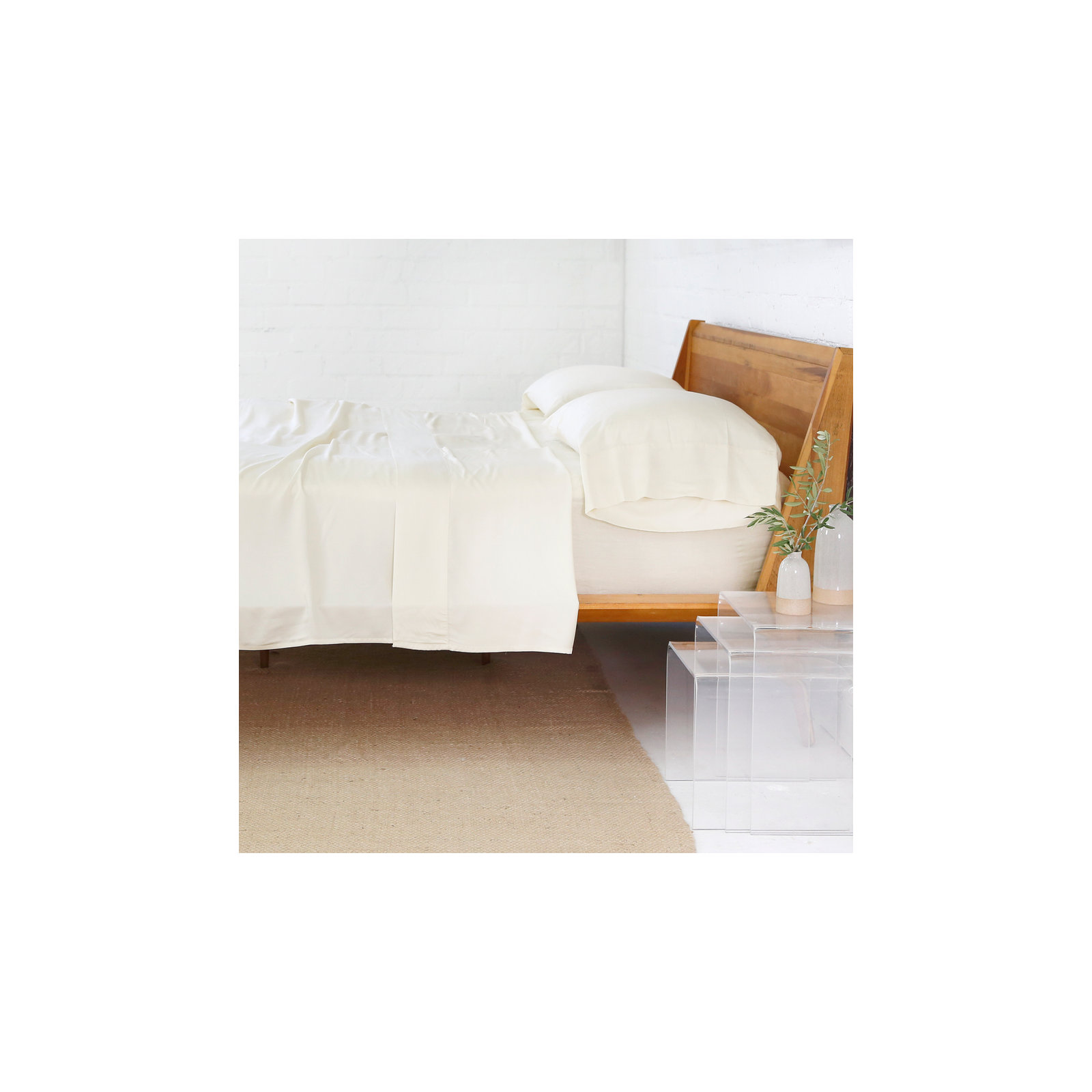 Parker Rayon From Bamboo Sheet Set, Queen, Ivory