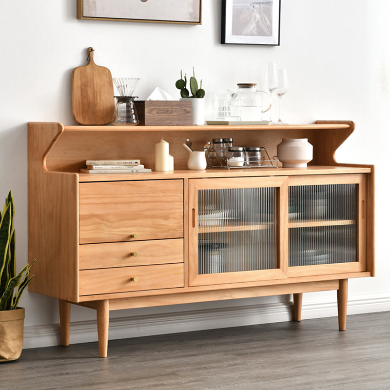 Buffet Modern Burlywood, H 36,22 po x l 59,06 po x P 16,14 po