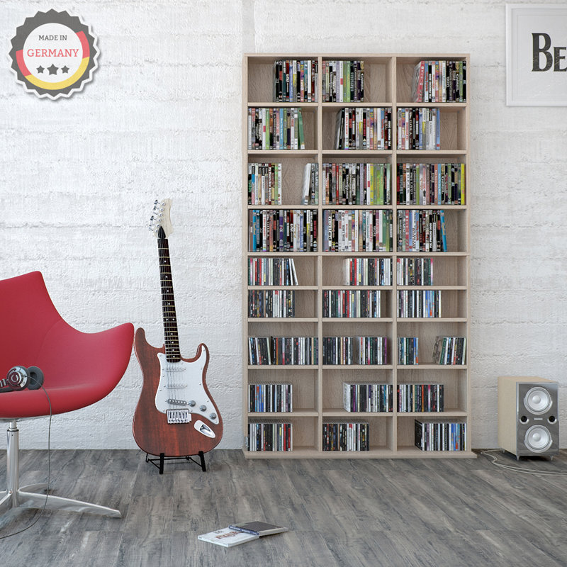 180cm H Media Shelves, Sonoma oak