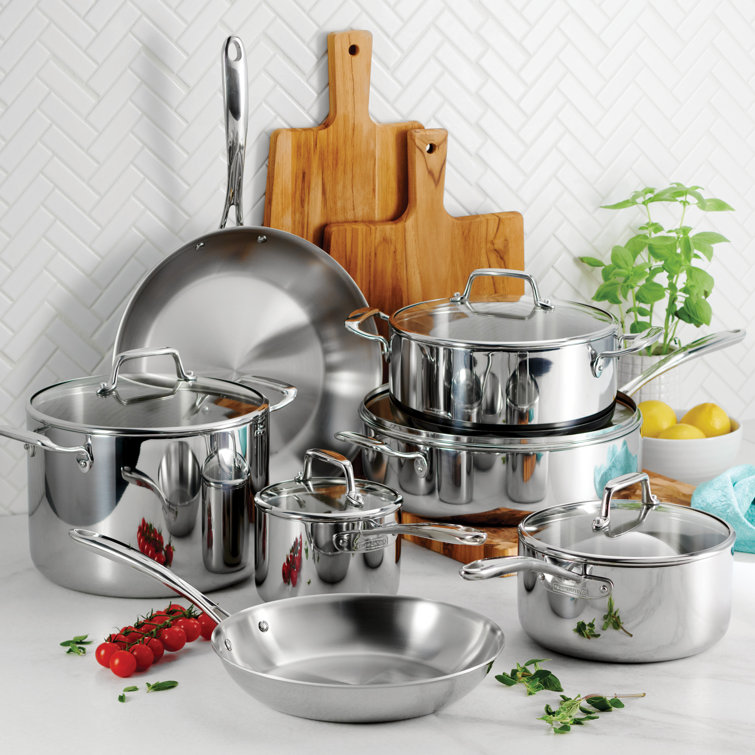 Upgrade that old cookware w/ Tramontina's 12-Piece Stainless Steel Set at  $100 off