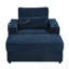 Chaise d'appoint avec repose-pieds de rangement, deux ports USB, deux porte-gobelets et poches latérales-911089625