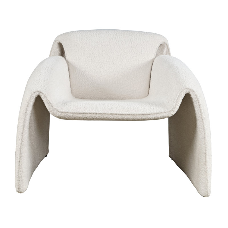 Fauteuil de 37 po de large Cervando conforme CAL117, Polyester ivoire