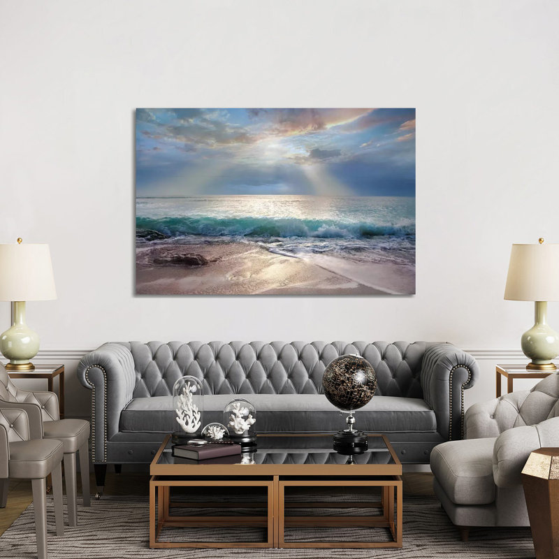Aqua Blue Morning by Mike Calascibetta - Wrapped Canvas Print, 152.5 cm H x 101.5 cm W
