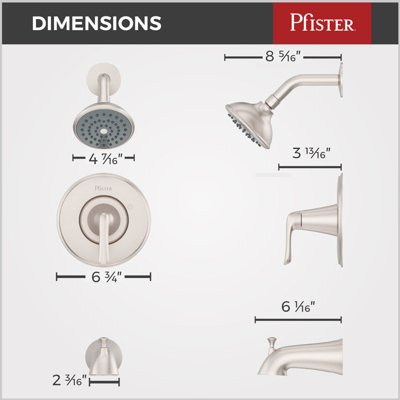 Willa Shower Faucet, Spot Defense Brushed Nickel
