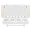 Lit escamotable double avec rangement caché et motif tissé moderne, blanc-127222829