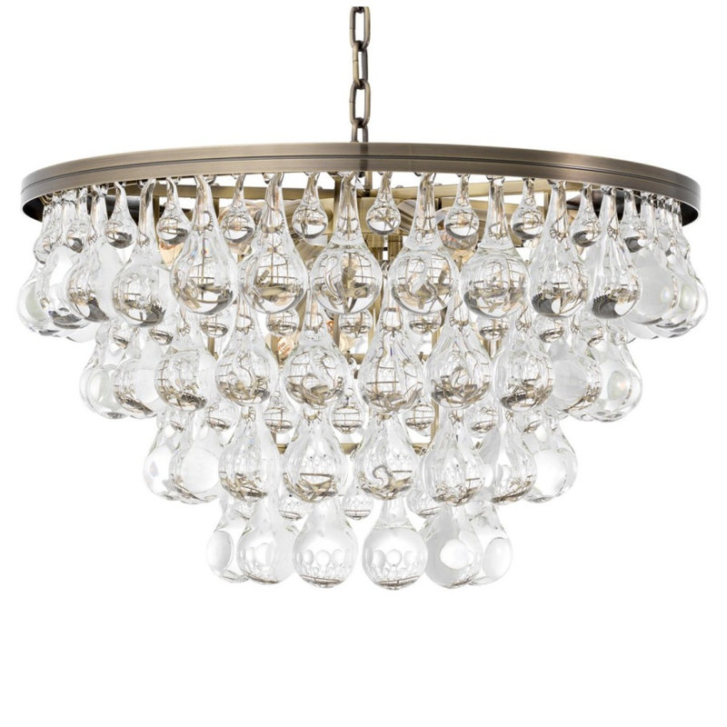 Lustre Bolzano QZ2423, 16 po de diamètre x 12 po de hauteur, Dark Amber, Nickel noir