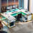 Lannes U-Shaped Metal Base Computer Desk with Power Outlet-501673623