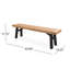 Ensemble repas d'extérieur avec 2 bancs et 1 table repas (3 pièces)