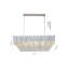 Lustre 14 lumières en acier inoxydable chromé avec détails en cristal transparent-797861812