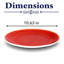 Assiette ronde vitrée en porcelaine sans bordure de qualité supérieure Twister-Red-2105746260