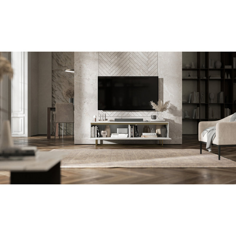 Alinea Unfinished TV Stand for TVs up to 50", White