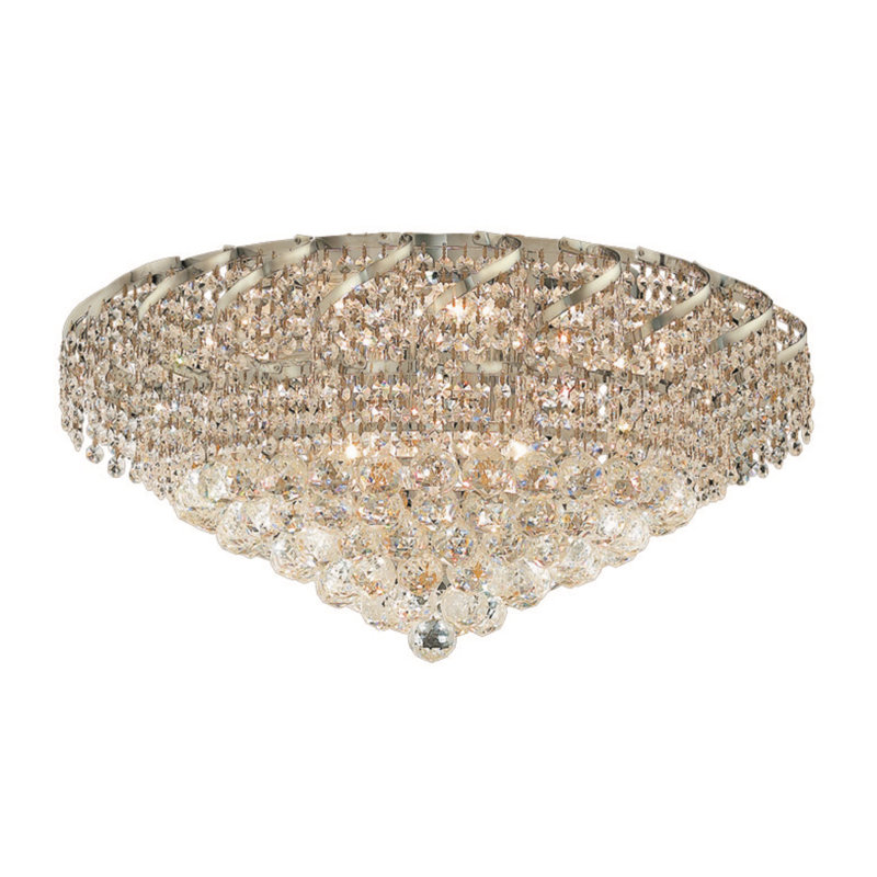 Zofia 12 - Light Dimmable Geometric Chandelier, Chrome