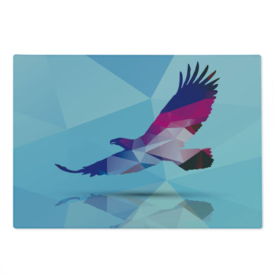Ambesonne Eagle Cutting Board Large Size Polygonal Bird Design Multicolor