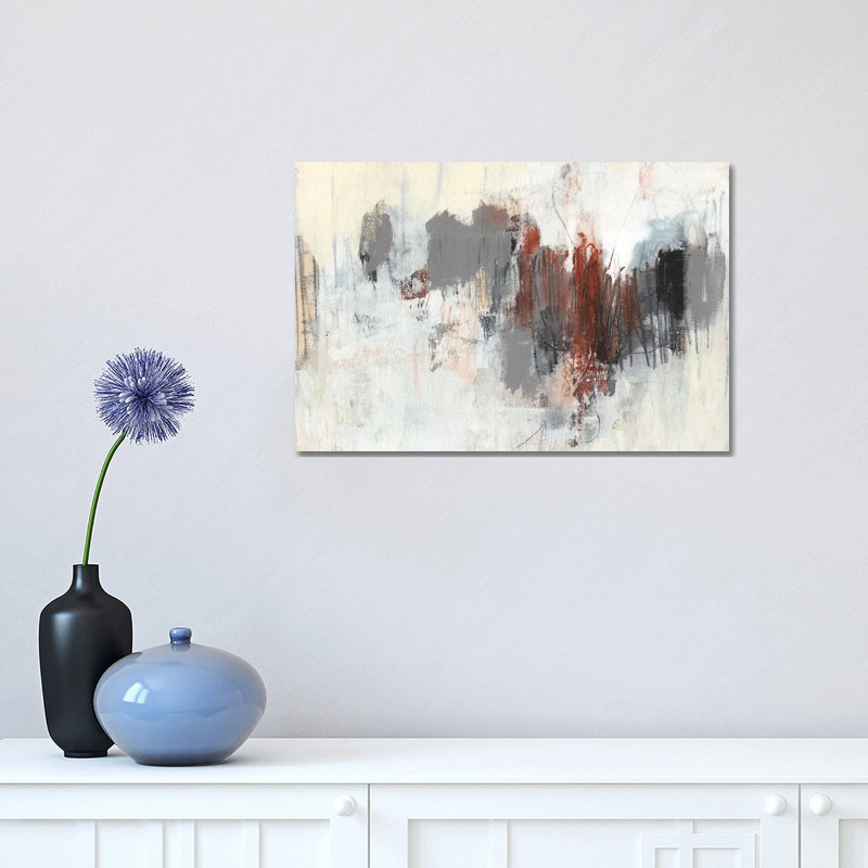 Neutrals And Rust I by Jennifer Goldberger - Wrapped Canvas Print, 30.48 cm H x 45.72 cm W
