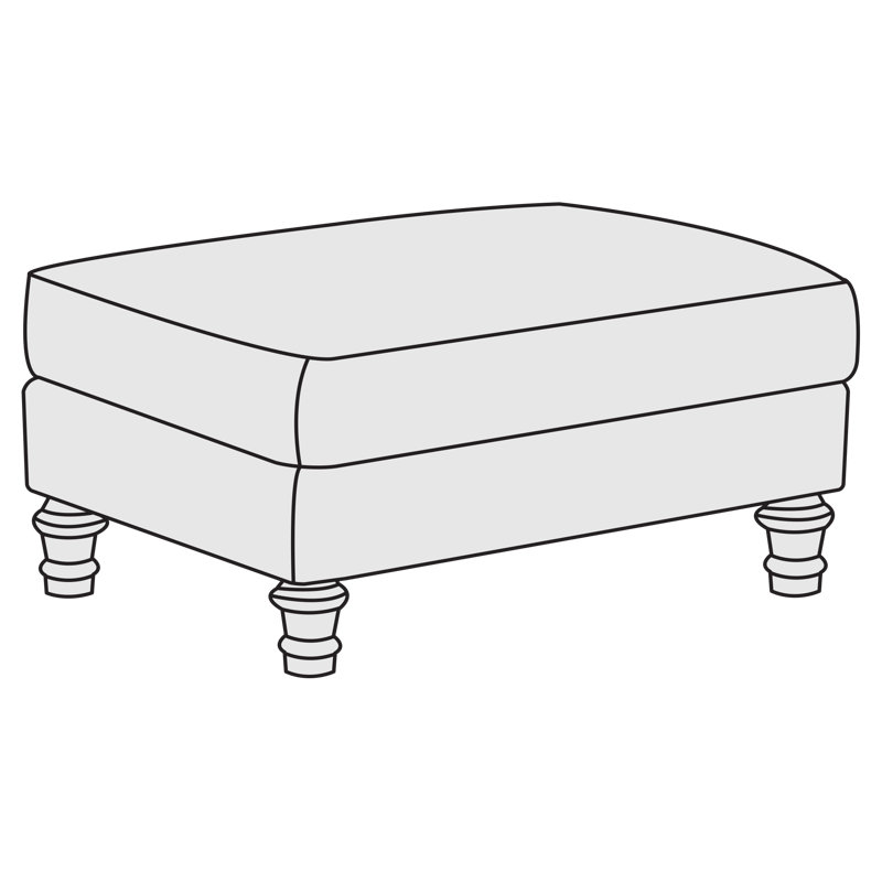 Tarleton Ottoman, Akiko Graphite Performance 5534-011, Aged Gray