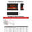 Modern Smart Wifi 3 Sided Electric Fireplace Insert, Built In Wall Mounted Heater With Timer Thermostat, Muiti Flame Fuel Bed Colors And Top Lights, Adjustable Sound Volume, Logs And Crystals-1948576664