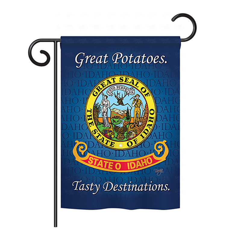 Double Sided Polyester House Flag, 18.5" H x 13" W, Idaho