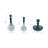 Vases Stoneware and Ceramic Coastal Decorative for Home Office Bedroom Living Room Set of 3 - 14", 12", 10" Blue