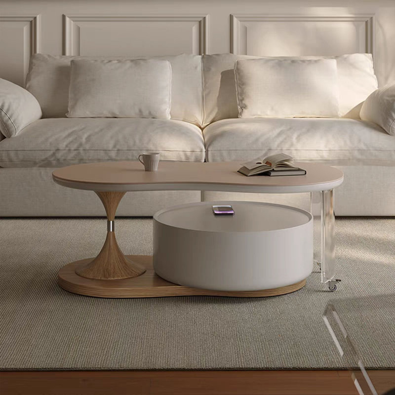 Table basse créative rotative en forme