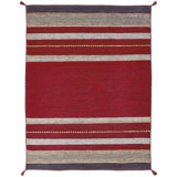 Tapis rouge en coton fabriqué à la main Aalyan
