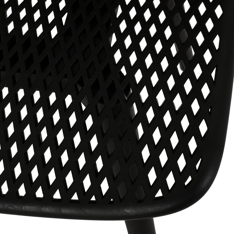 Option de sièges d'extérieur - Chaise Posey noire avec support stable et finition de style