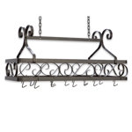 Handcrafted Decor Basket Rack Large with 12 Hooks