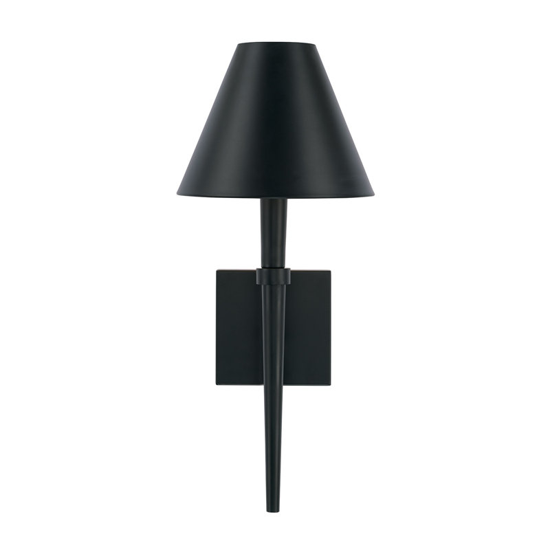 Edmont Candle Wall Light, Matte Black